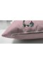 Double Sided Pink Floor Tropical Leaf Letter A Special Design Modern Suede Pillow Throw Pillow Cover - 3