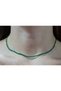 Emerald Stone Thin Natural Stone Necklace 2 mm - 6