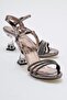 Women's Stone Heeled Shoes PLATINUM MIRROR
