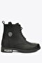 أحذية رجالية من الجلد الطبيعي باللون الأسود المغسول من Nubuck