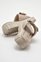 Woman's teddy bear buckle slipper nude - 4