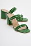 Women's Heeled Slippers GRASS GREEN SKIN