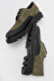 Men's Thick Soled Lace-Up Casual Shoes Real Leather Mc 20297 Khaki - 6