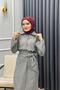 Gray Wrap Skirt Set - 2