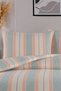 Cool Natural 100% Cotton Akfil Twin Orange Yarn Dyed Duvet Cover Set Double - 200X220 cm - 3