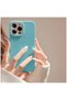 Apple iPhone 15 Pro Compatible Case Zebana Woven Silicone Case Turquoise - 3