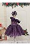 Lilac One Shoulder Girl's Dress - 3