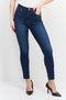 Women Skinny Fit High Waist Wash Stretchable Denim, Navy Blue