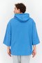 Men Sportswear Fit Hood With Drawstring Outdoor Hoodies, Blue - 4