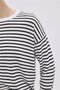 Ecru Viscose Striped Knitwear Sweater - 4
