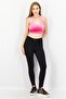 Women Halter Neck Sleeveless Textured Crop Top, Pink - 4