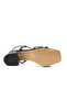 Feles Stripe 6 cm Heeled Open Back Women's Classic Shoes BLACK - 6
