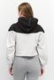 Women Sportswear Fit Long Sleeve Training Crop Hooded, Black - 3