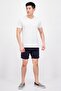 Men Solid Chino Shorts, Navy - 4