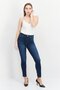 Women Skinny Fit High Waist Wash Stretchable Denim, Navy Blue - 3