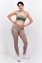 Women Sportswear Fit Training Leggings, Tan - 4