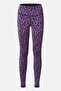 Women Sportswear Fit Printed Reversible Training Leggings, Purple - 2