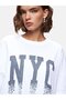 Oversize Printed White T-shirt - 4