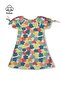 Stylish and Comfortable Summer Dress for Girls with Balloon Sleeves and Leaf Pattern - 2