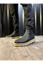 High Heel Chelsea Boots 112 Black (Beige Sole)