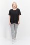 Women Sportswear Fit Short Sleeve Printed T-Shirt, Black - 4
