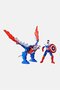 Mech Strike Mechasaurs Captain America And Redwing, Blue Combo - 5