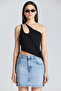 Wft2534 Double Strap Black Blouse