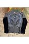 Smoked Vintage Black Smoked Wings Back Printed Unisex Long Sleeve - 2