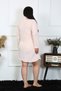 Fashion Line Women Large Size Cotton Woven Buttoned Long Sleeve Pink Tunic Nightgown 12201 - 3