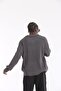 Polo Collar Knitted Knitwear Ribbed Smoked Oversize Men's Sweater - 2