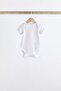 100% Organic Cotton Short Sleeve 7-Piece Animal Patterned Baby Bodysuit Alyk79886 - 6