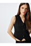 Blazer Jacket Buttoned V-Neck Slim Fit Crepe Scuba Fabric