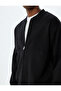Oversize Cardigan with Zipper, Basic Stitching Detail, Shaded Cotton Blend - 5