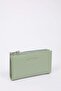 Women's Zippered Faux Leather Wallet D6853Axns - 5