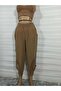 Linen Trousers with Mesh Detail - 2