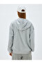 Long Sleeve Three Thread Cotton Zippered Hooded Sweatshirt - 4