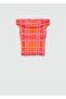 Patterned Boat Neck Blouse - 3
