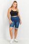 Women Regular Fit Washed Denim Boyfriend Shorts, Blue - 4