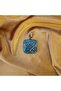 Mannequin of Glitter Bronze Tile Stone Steel Chain Necklace - 2