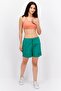 Women Brand Logo Basic Shorts, Green - 4