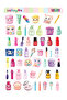Kawaii Make-Up Themed 2 Sheets A4 101 Pieces Sticker Set - 2