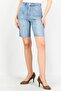 Women Denim Washed Basic Shorts, Blue