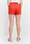 Women Solid Basic Shorts, Red - 2