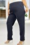 Ful Lycral Closure-Free Elastic Waist Crepe Fabric Large Size Pencil Pants - 4