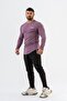 Men's Sports Bodysuit | Purple | Long Sleeve Sports T-shirt | Basic Series | - 7