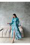 Atlas Fabric Dress (BELT INCLUDED)-blue-4235 - 3