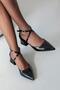 Maria Women's Heeled Patent Leather Shoes Black - 3