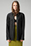 Wm201W Taffeta Women's Real Leather Shirt Black