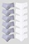 Men's Cotton Slip Panties 6 Pieces White 6 Pieces Gray