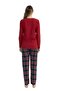 Us Polo Assn. 17131 Plaid Patterned Long Sleeve Round Neck Pajama Set - 3
